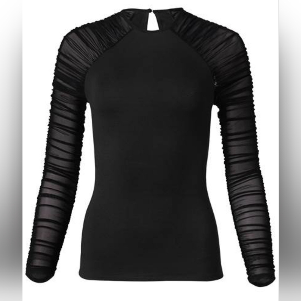 Mesh Ruched Top - Picture 2 of 6